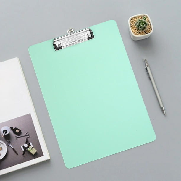 Carpeta A4 con gancho, material de oficina, tablero de escritura grueso, carpeta con clip de color para estudiantes, para el hogar y la escuela.