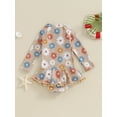 thumbnail image 5 of Suealasg Kids Girls Summer One Piece Swimsuits 1T 2T 3T 4T 5T 6T Little Girls Long Sleeve Ruffle Floral Print Zip-up Swimwear Child Girls Rash Guards Beach Bathing Suit 1-6T, 5 of 9