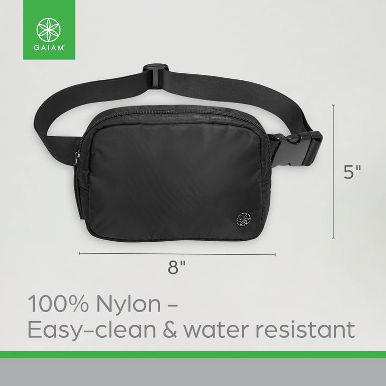 Gaiam Unisex Sidekick Waist Pack - Adjustable Running Fanny Pack With Multiple Pockets, Phone Holder