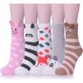 thumbnail image 1 of LAICAIW Womens Soft Cute Funny Animal Designe Microfiber Slipper Socks Cozy Fuzzy Winter Warm Socks, 1 of 6