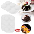 thumbnail image 4 of 2PCS 6-Cup Round Silicone Baking Pan Non-Stick Muffin Cupcake Cheesecake Mold Food-Grade Baking Tray Oven Microwave Freezer Safe Reusable Dessert Bakeware Set, 4 of 4