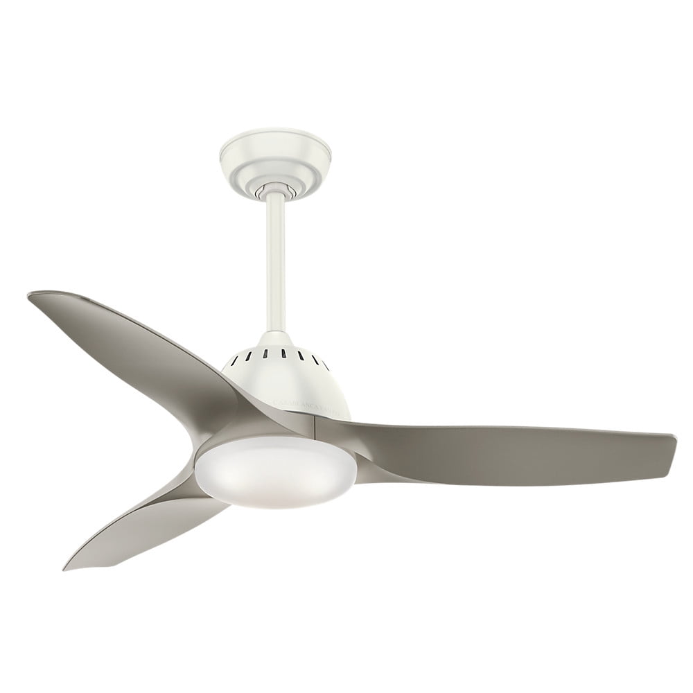 Casablanca 59149 Wisp 44 In Fresh White Indoor Ceiling Fan With Light And Remote