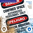 thumbnail image 4 of Confined Space Authorized Personnel Only Bilingual Sign, OSHA Danger Sign, 24x36 Corrugated Plastic, 4 of 7
