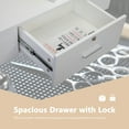 thumbnail image 3 of PENNYNANA Wall Mount Styling Station for Beauty Salon or Spa, White, 3 of 16