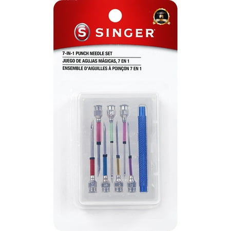 UPC: 0071081017935 | Singer 7-in-1 Interchangeable Fine Punch Needle Set