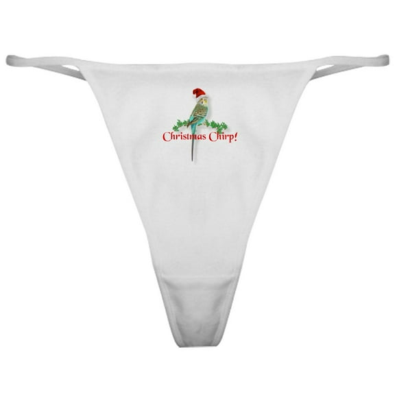 CafePress - Christmas Budgie Classic Thong - Women's Novelty Thong Panties Underwear