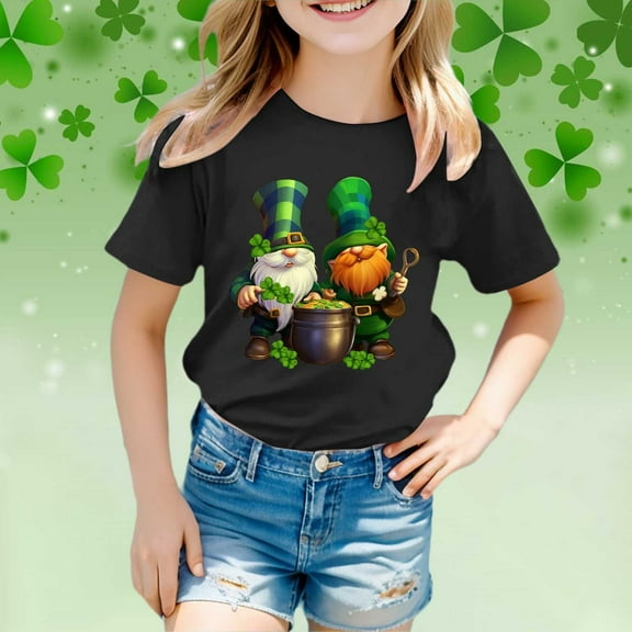 SNKSDGM Girls Girls Short Sleeve Tops Size 8-10 Shirts for Girls 12-14 Graphic Shirts for Teen Kids Girls Child Short Sleeve Prints T Shirt Trendy Girls Fans Present Tops 2-3 Years