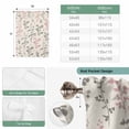 thumbnail image 6 of Pink Grey Botanical Balloon Curtains for Windows, Bedroom Curtains 54 Inch Length, Rustic Country Spring Floral Summer Leaf Tie Up Curtains Panels Thermal Insulated Bathroom Curtains Window 42"x54", 6 of 8