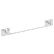 Decko Diamond Chrome Silver Towel Bar 12 in. L Steel