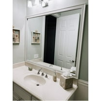 Frame My Mirror Framed Wall Mirror - White 20" x 60" Mirror - Ideal for Bathroom, Wall Decor, Bedroom and Livingroom - Moisture Resistant with Safety Backing - Morgan Design