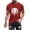 Red, variant on Mens Novelty T Shirts Big and Tall Funny Face Printed Short Sleeve Tees Slim Fit Stretchy Crewneck Casual T-Shirts Breathable Lightweight Athletic Tops Pink S