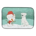 thumbnail image 1 of Carolines Treasures CK2034DDM White Boxer & Snowman Christmas Dish Drying Mat, 1 of 1