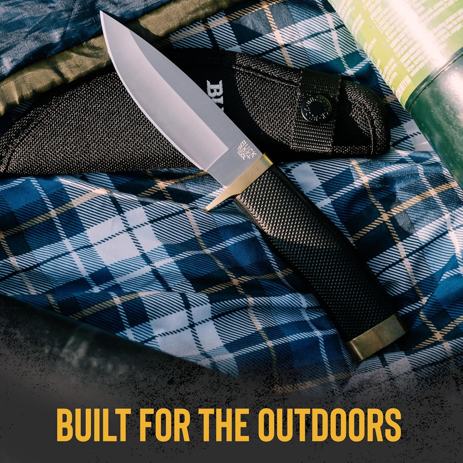 Buck Knives 692 Vanguard Hunting Knife, 4-1/4" Fixed Blade, Rubber Handle, 6.6 oz