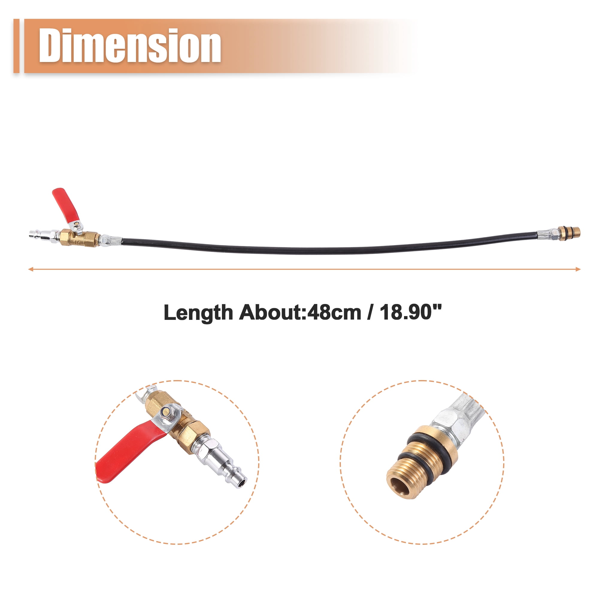 Unique Bargains Engine Air Valve Pressure Pipe for LS Engine Valve Spring Compressor