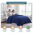 thumbnail image 3 of Casa Platino Navy Blue Blanket King Size - Pre-Washed King Size Blanket Only - Lightweight Duvet King - All Season King Blanket - Microfiber Down Alternative Blanket King Size- Navy, 3 of 8