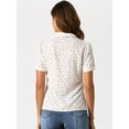 thumbnail image 3 of DARING DIVA Women's Short Sleeve V Neck Notch Lapel Collar Shirt XL White, 3 of 6
