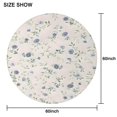 thumbnail image 6 of Pioneer Flower Floral Print Pattern Round Tablecloth 60"x60",Wrinkle Wipeable Table Cloth for Kitchen Dining Room Picnic Patio Party, 6 of 6