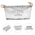 thumbnail image 4 of CRAFTHROU Artificial Flowers Bucket Flower Bucket Silver 1Pack for Storage, 4 of 8