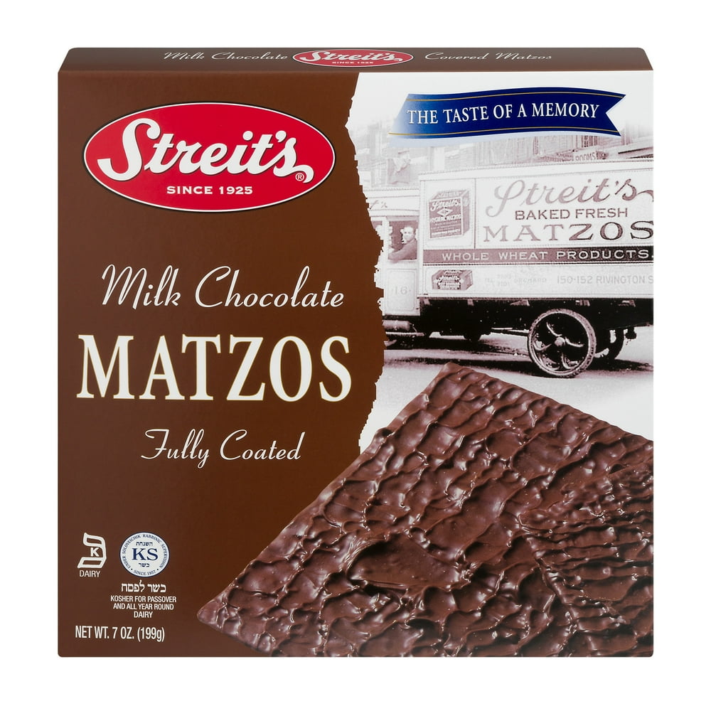 Streit's Matzo Milk Chocolate Kosher For Passover Case Of 127 Oz
