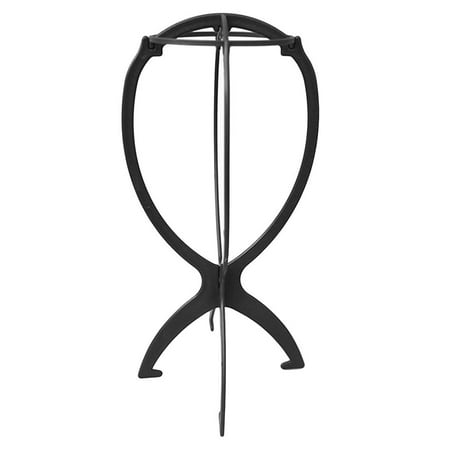 

HOMEMAXS 1pc Folding Wig Hair Hat Plastic Stable Wig Holder Stand Support Display Hanger Tools (Black)