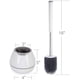 thumbnail image 5 of Juego de 2 escobilla de baño con soporte, escobilla de silicona para inodoro, kit de limpieza de baño con pinzas, color blanco, 5 of 5
