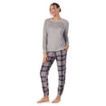 thumbnail image 2 of Secret Treasures Women's and Women's Plus 2-piece Stretch Knit Velour Top and Jogger Set, 2 of 5