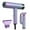 Purple, variant on Amdohai Hair Dryer Hair Blower Electric Negative Ion Blow Dryer Mini Folding Lightweight Hair Blower Quiet Quick Hair Dryer Home Travel Portable Hair Blower Gradient T-shaped Hair Dryer