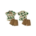 thumbnail image 2 of BemeyourBBs Toddler Baby Boy Hunting Clothes Summer Camouflage Outfit Camo Short Sleeve Butt Down Bowtie Shirts and Pockets Shorts 2 Piece Set, 2 of 8