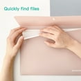 thumbnail image 4 of Yeacher Expanding File Folder 1 Pocket Plastic Envelope File Organizer with Smap Button Closure, 4 of 8