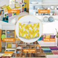 thumbnail image 5 of Foldable Fabric Storage Bin Home Cubes Clothing Organizer Bins Large Collapsible Box Basket for Home Organizer Yellow and White Checkered Squares, 5 of 7