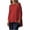 Red, variant on Pxxlle Cotton Linen Tops for Women Plus Size Crewneck T Shirts Solid Color Long Sleeve Loose Shirts Black M