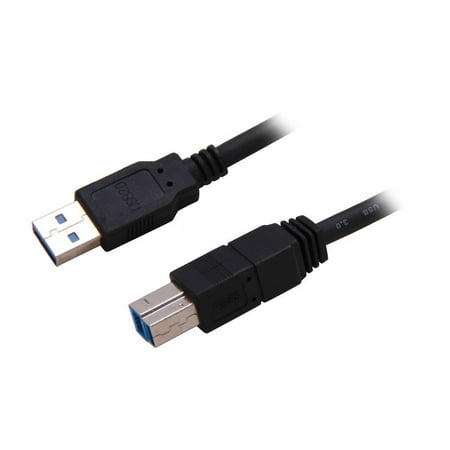 UPC: 0065030839648 | StarTech.com USB3SAB10BK Black Black SuperSpeed USB 3.0 Cable A to B – M/M