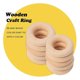 thumbnail image 4 of Wooden Craft Rings 150 Pcs 25mm Unfinished Wooden Hoops for DIY Jewelry & Christmas Decorations, 4 of 5