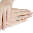 thumbnail image 3 of Elegant Silver Matching Bands for Wedding Engagement Anniversary and Promise Commemorative Idea, 3 of 6