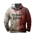 thumbnail image 2 of Joernso Unisex Hoodie Bloodstain Print Halloween Haunted House Cosplay Top Drawstring Hooded Pocket Long Sleeves Loose Hoodie, 2 of 8