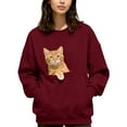 thumbnail image 3 of XINPING Pet Pouch Hoodless Sweatshirt, Oversized Sweatshirt with Pocket Front Carry Pouch for Small and Cats, Long Sleeve Round Neck Puppy Dogs Holder, 3 of 9
