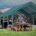thumbnail image 2 of EastVita Carport Shelter Industrial Grade Frame Full Weather Protection Height Adaptable Frame Multi Vehicle Coverage for Outdoor Vehicle Storage RV Parking, 2 of 5