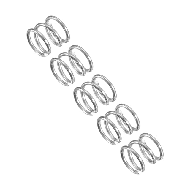 Unique Bargains Compression Spring, 5 Pack 304 Stainless Steel, 6mm OD, 0.7mm Wire, 5mm Length
