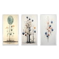 thumbnail image 2 of Designart "Vintage Illustration Geometric Tree of Wisdom II" Modern Geometric Framed Wall Art Set Of 3 - Blue Abstract Frame Gallery Set For Office Decor, 2 of 7