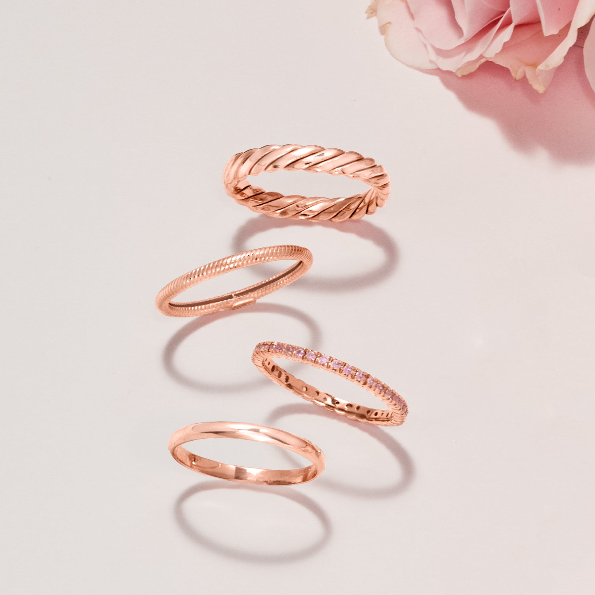 Ross-Simons 14kt Rose Gold Twisted Ring Ross-Simons 4.00 Carat Garnet and .31 ct. t.w. Red Diamond Ring in