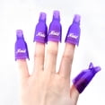 thumbnail image 3 of Clips de tapa de remojo de arte de uñas Ndcxsfigh, herramientas de envoltura para removedor de esmalte de Gel, 10 Uds., 3 of 5