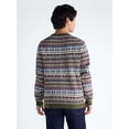 thumbnail image 3 of Free Assembly Men's Fair Isle Sweater with Long Sleeves, Midweight, Sizes XS-3XLT, 3 of 6