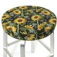 thumbnail image 6 of Cauagu Sunflowers Print Round Stool Covers,Seat Cushion for Round Bar Stool Chair Seat Cover for Bar Round Chair Fits for 12/13/14in Bar Stool Cushion, 6 of 7