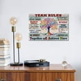 thumbnail image 3 of HFDF spirational Wall Art for Office - Team Rules Motivation Positive Quotes Colorful Tree Signs Patg Prts Artwork for Home 20x16inch Framed, 3 of 6