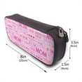 thumbnail image 3 of Lsque Best Mom ever Printed Big Capacity PU Leather Pencil Case Large Pencil Pouch Stationery Pen Bag Pencil Holder for Teen, 3 of 6