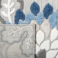 thumbnail image 6 of SAFAVIEH Cabana Michelle Floral Indoor/Outdoor Area Rug, Grey/Blue, 5'3" x 7'7", 6 of 8