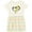 Natural with Stripes, variant on Inktastic Lightning Bolt Heart Girls Toddler Dress