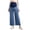 Blue, variant on Women's Maternity Pants Jeans Over The Belly Support Stretch Pregnancy Denim Pant Loose Wide Leg Pants with Pockets Maternity Clothes