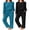 Blue Green/Black, variant on Ekouaer 2 Pack Women Pajama Long Sleeve Sleepwear Soft Loungewear Pjs Sets with Pockets
