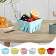 thumbnail image 7 of Uutvmp Berry Basket, Melamine Berry Bowl With Holes, Square Kitchen Fruit Basket for Christmas, 4" Colander Cute Small Container for Strawberry, Grape, Berries, 7 of 7